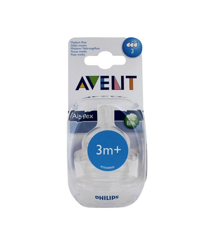 Tetinas Philips Avent Flujo Variable 3 m 2 Piezas