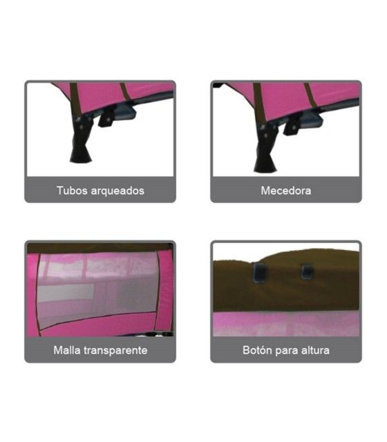 Cama Cuna Corral Viaje Barata Rosa Cindevel - 2