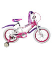 Bicicleta para Niñas R16 Llantas Aire y Entrenamiento Pink